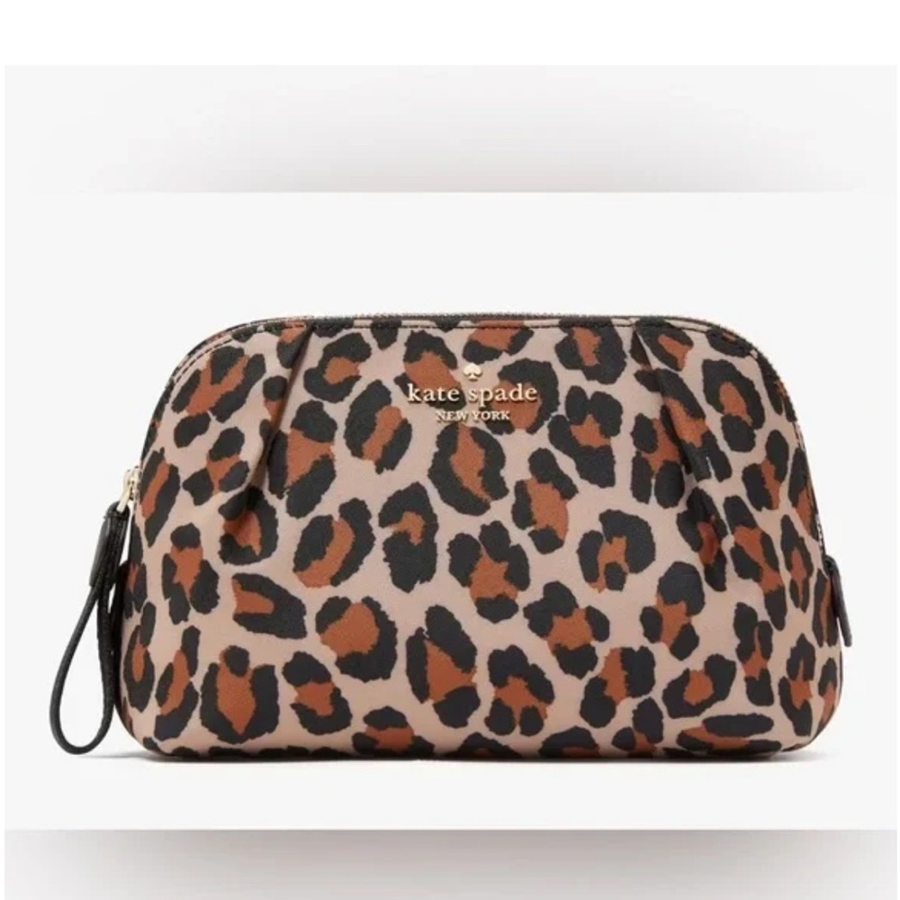 NWT Kate Spade Animal Print cosmetic makeup bag - Picture 5 of 8